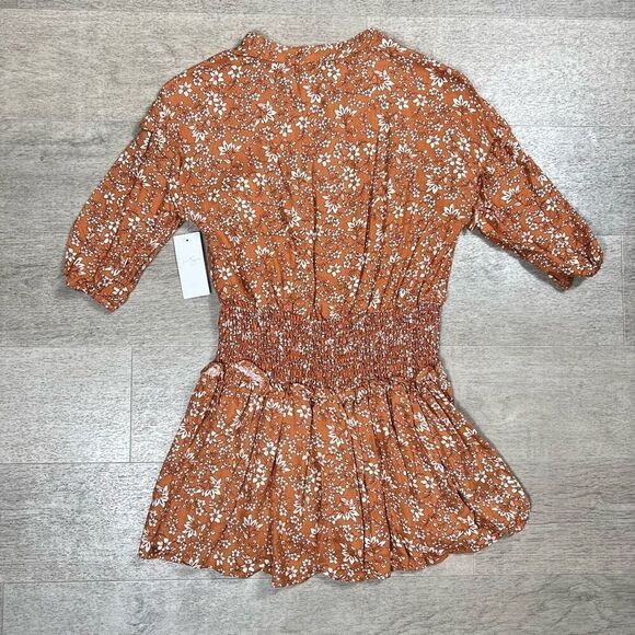 Jessica Simpson Floral Button Down Smock Waist Tunic Skirt Top, Girls XL (12) - Picture 12 of 12